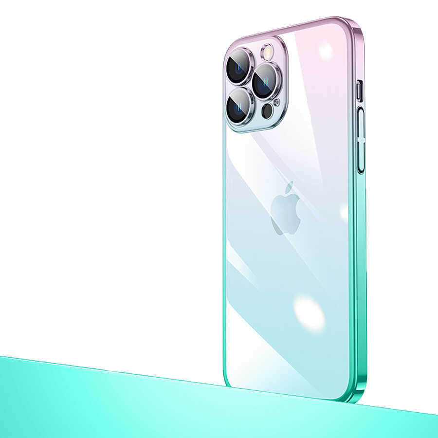 Apple iPhone 12 Pro Kılıf Parlak Renk Geçişli Kamera Korumalı Zore Senkron Kapak