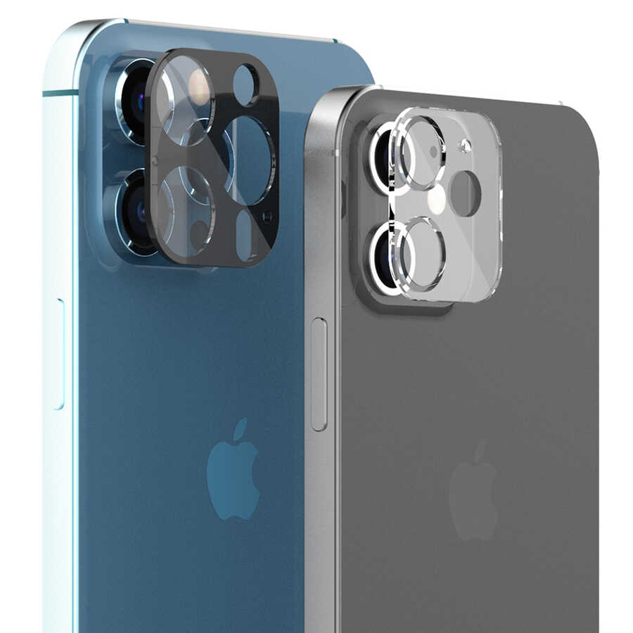 Apple iPhone 12 Pro Max Araree C-Subcore Temperli Kamera Koruyucu Renksiz