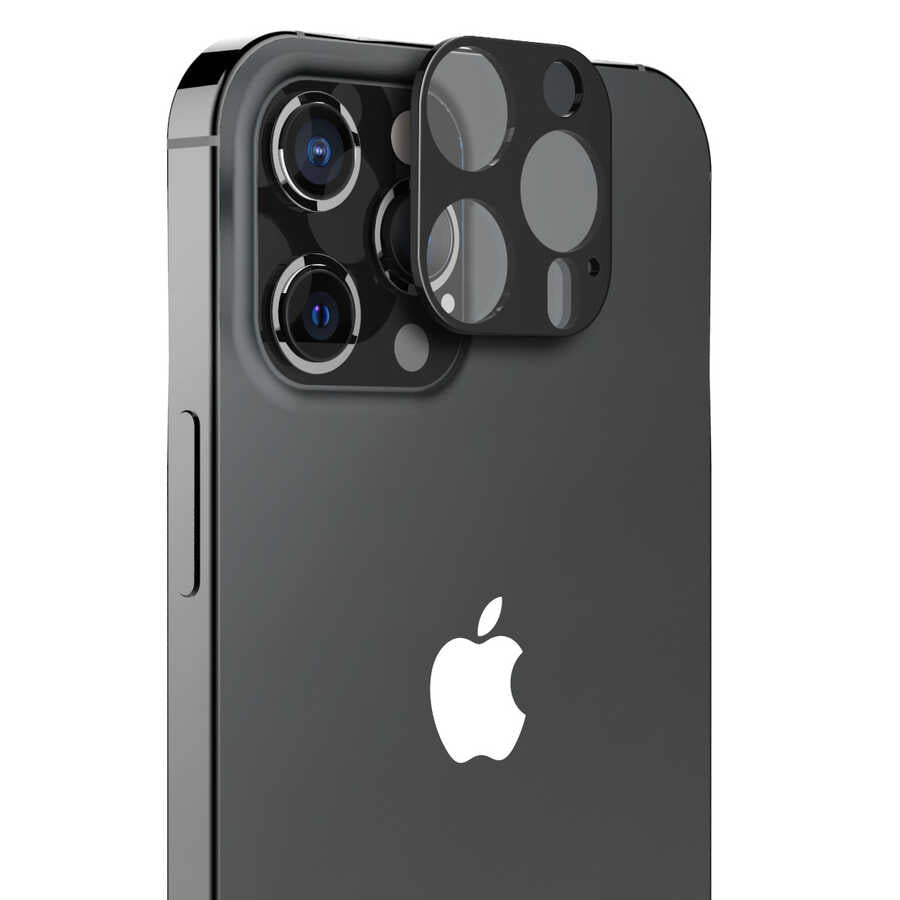 Apple iPhone 12 Pro Max Araree C-Subcore Temperli Kamera Koruyucu Renksiz