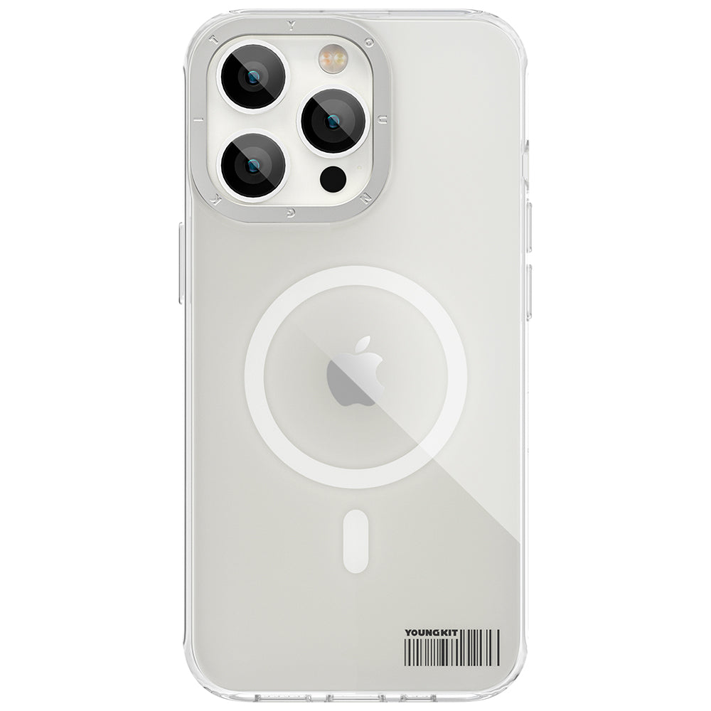 Apple iPhone 12 Pro Max Kılıf M-safe Şarj Özellikli Youngkit Coloured Glaze Serisi Kapak Siyah