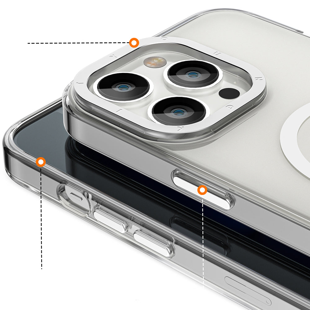Apple iPhone 12 Pro Max Kılıf M-safe Şarj Özellikli Youngkit Coloured Glaze Serisi Kapak Siyah