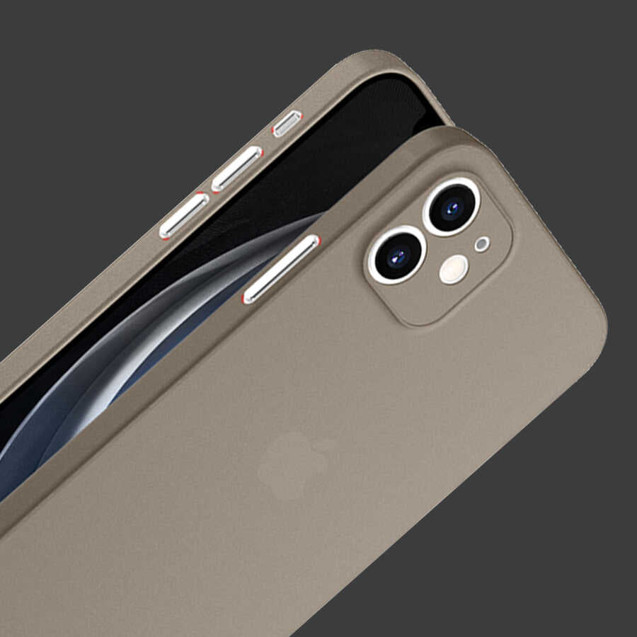 Apple iPhone 12 Pro Max Kılıf Wiwu Skin Nano PP Kapak Transparan Siyah