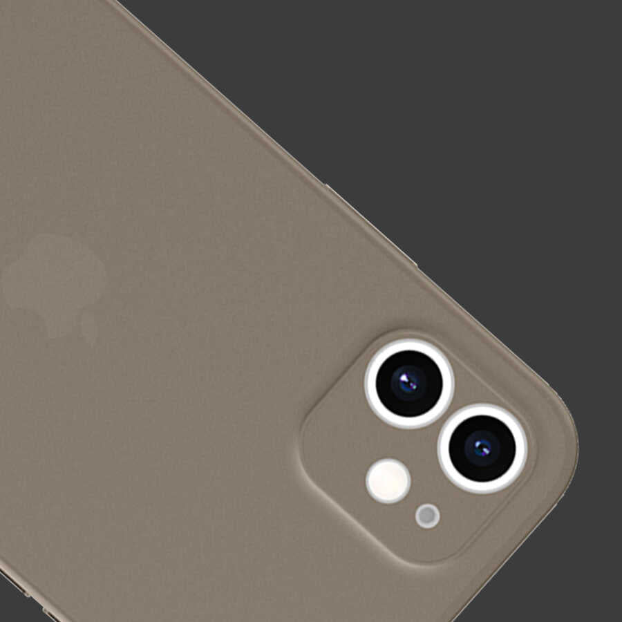 Apple iPhone 12 Pro Max Kılıf Wiwu Skin Nano PP Kapak Transparan Siyah