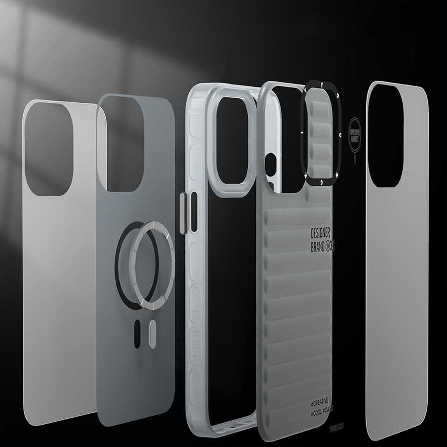 Apple iPhone 12 Pro Max Kılıf YoungKit Plain Coloured Serisi Kapak Gümüş