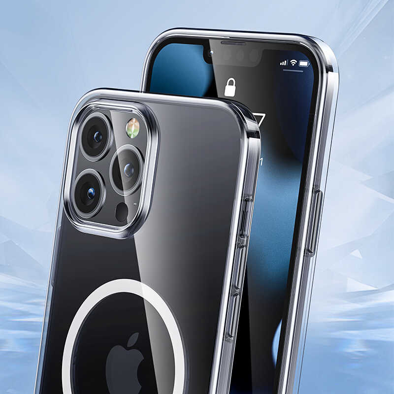 Apple iPhone 13 Kılıf Benks Crystal Series With Magnetic Clear Kapak Renksiz