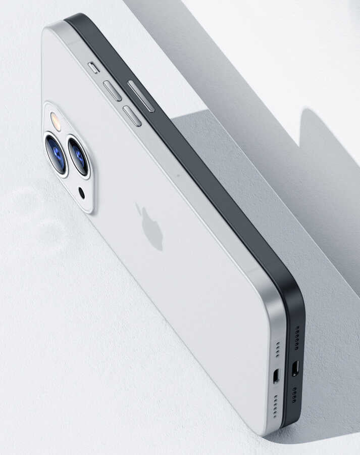 Apple iPhone 13 Kılıf Benks Lollipop Protective Kapak Transparan Siyah