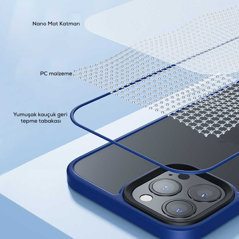 Apple iPhone 13 Kılıf Benks Magic Hybrid Kapak Mavi
