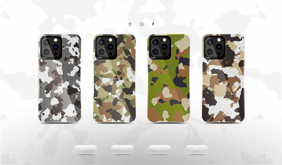 Apple iPhone 13 Kılıf Kajsa Camo Kapak NO4