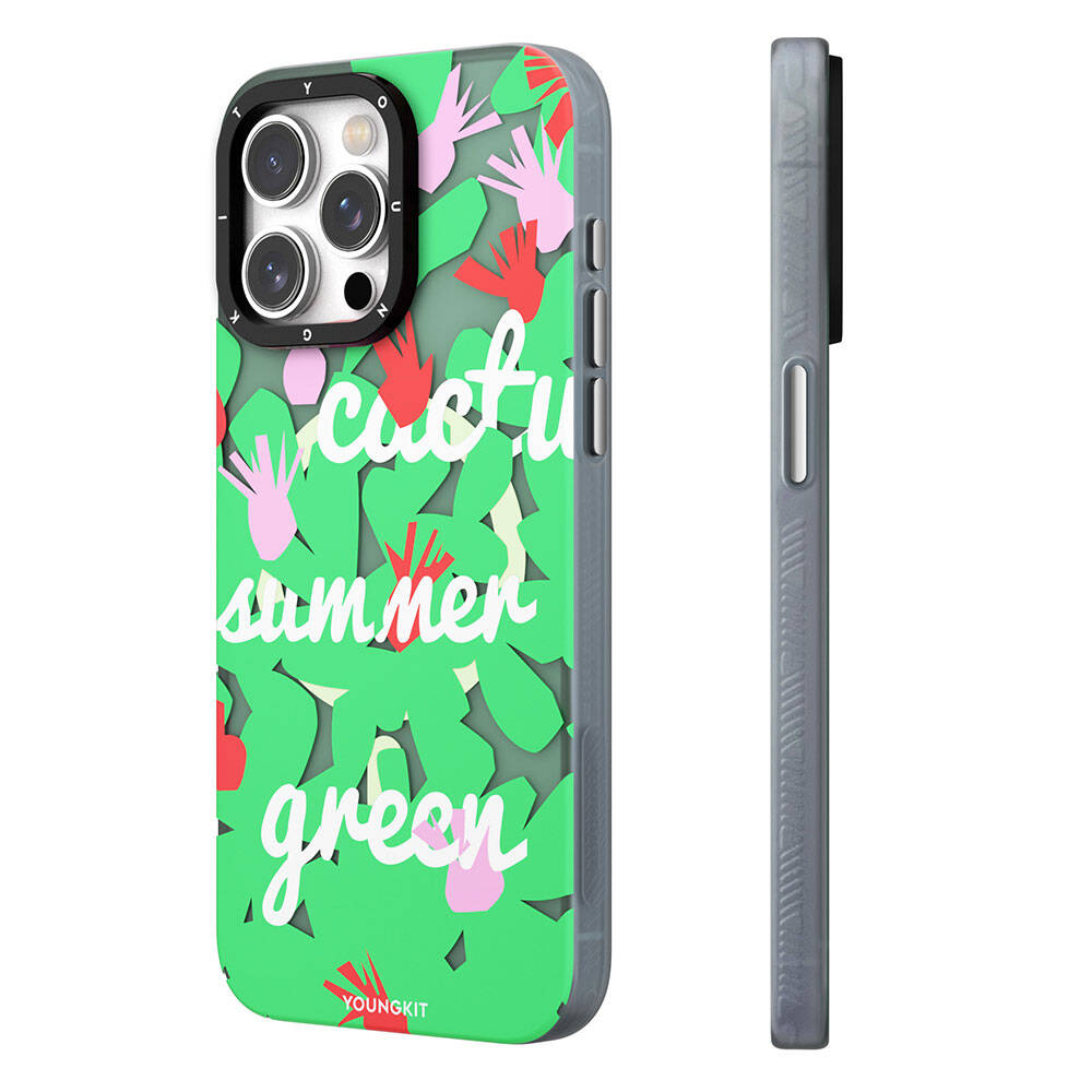 Apple iPhone 13 Kılıf M-safe Şarj Özellikli Yaz Meyvesi Desenli Youngkit Fruity Flavour Serisi Kapak Pembe