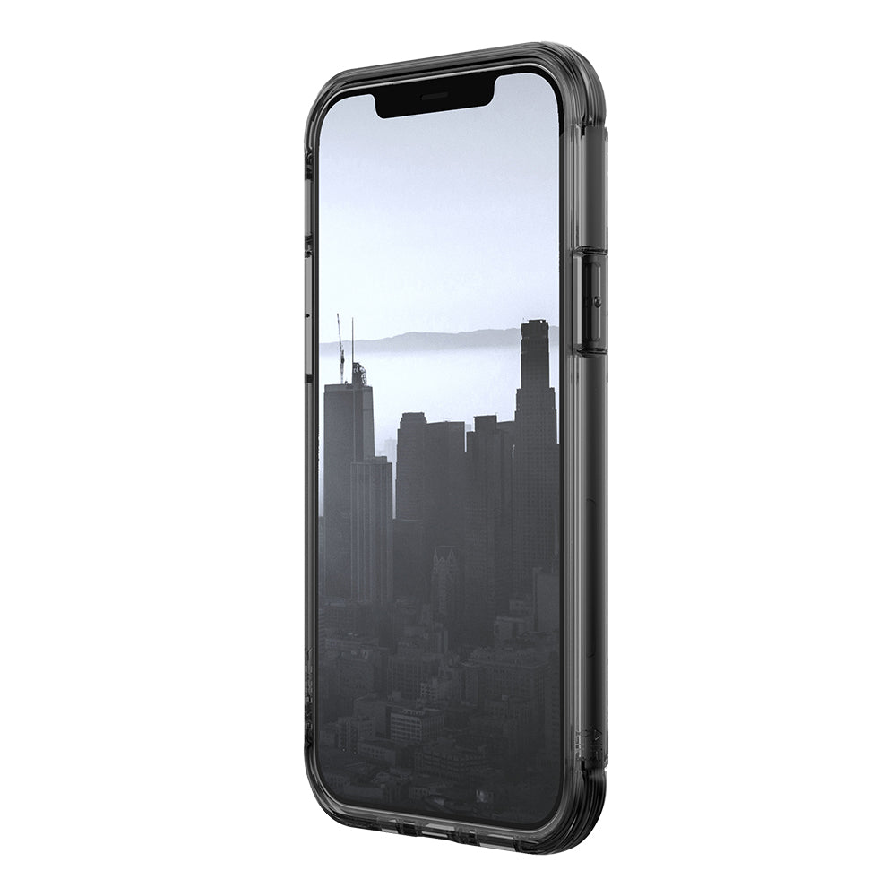 Apple iPhone 13 Kılıf Raptic Air Serisi Airbag Tasarımlı Metal Köşelikli Şeffaf Kapak Kırmızı