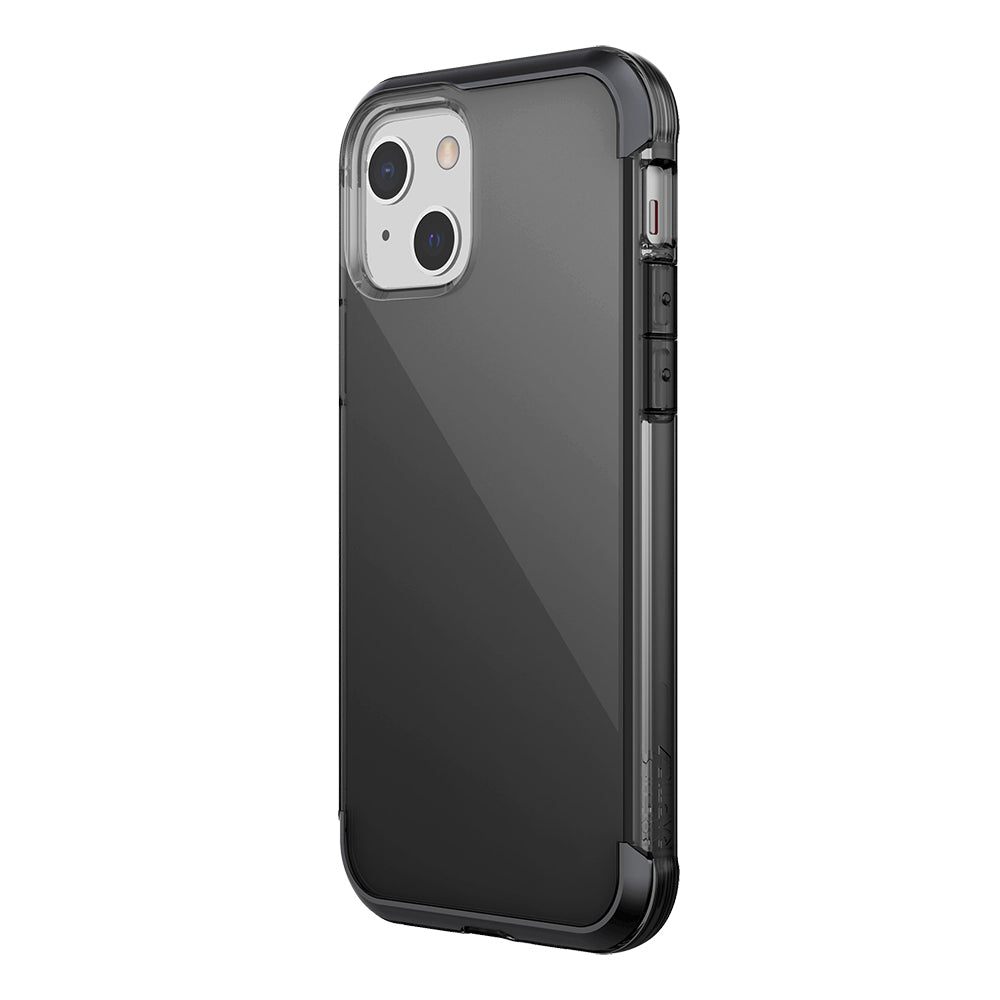 Apple iPhone 13 Kılıf Raptic Air Serisi Airbag Tasarımlı Metal Köşelikli Şeffaf Kapak Mor