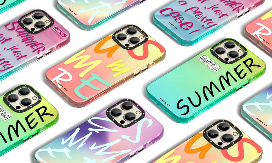 Apple iPhone 13 Kılıf YoungKit Summer Serisi Kapak Mor