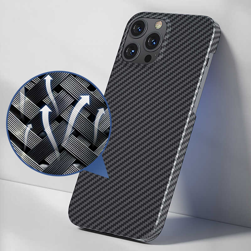 Apple iPhone 13 Pro Kılıf Benks Aramid Fiber Kapak Siyah