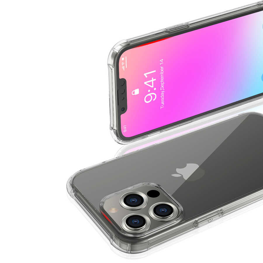 Apple iPhone 13 Pro Kılıf Kajsa Transparent Kapak Renksiz