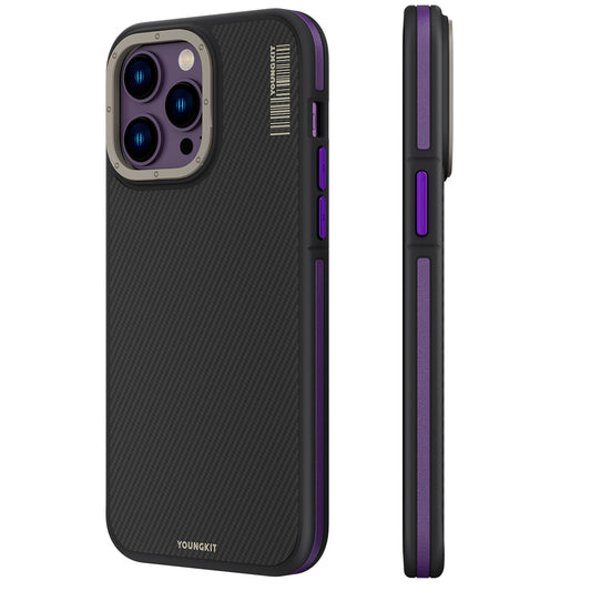 Apple iPhone 13 Pro Kılıf M-safe Şarj Özellikli YoungKit 600D Kevlar Kapak