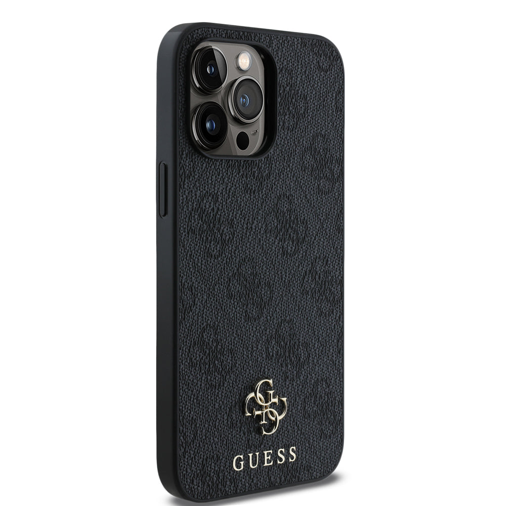 Apple iPhone 13 Pro Max Kılıf Guess Orjinal Lisanslı M-safe Şarj Özellikli Small 4G Classic Kapak Kahverengi