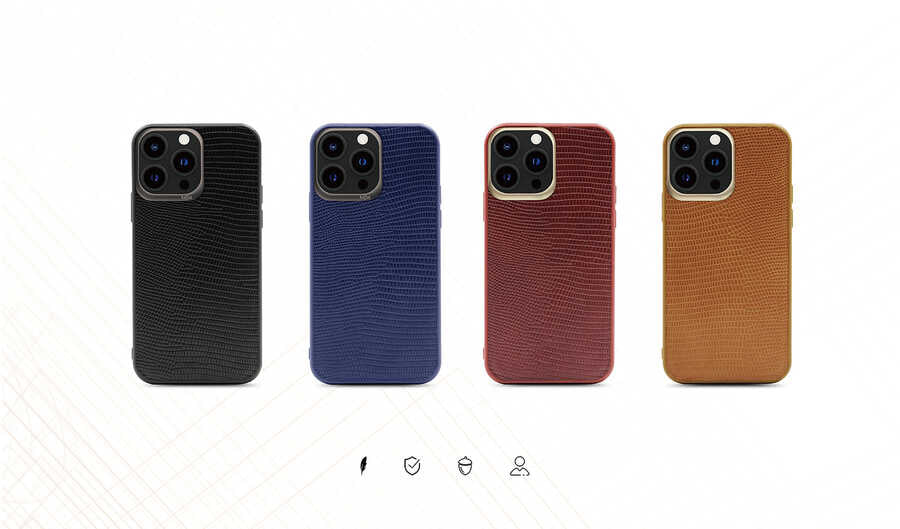 Apple iPhone 13 Pro Max Kılıf Kajsa Preppie Collection Pu Deri Kapak Kırmızı