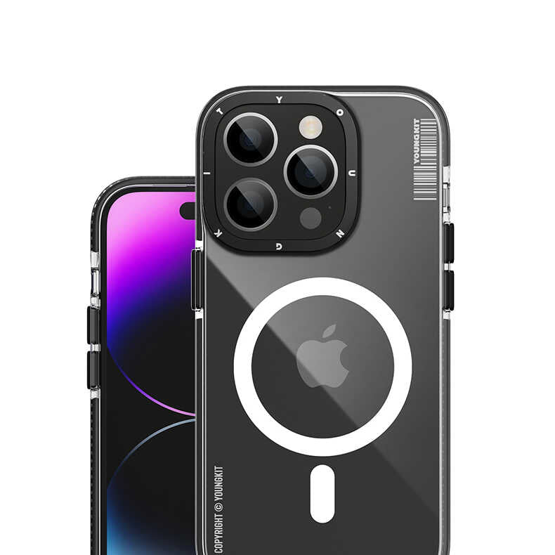 Apple iPhone 13 Pro Max Kılıf M-safe Şarj Özellikli YoungKit Exquisite Serisi Kapak Mor