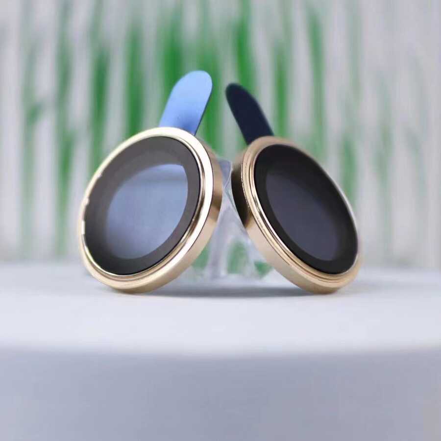 Apple iPhone 14 Go Des Eagle Kamera Lens Koruyucu Gold