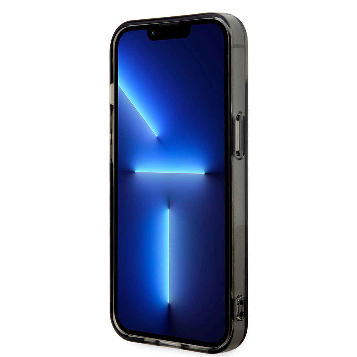 Apple iPhone 14 Kılıf BMW M-safe Şarj Özellikli Transparan 3 Renkli Şerit Dizayn Kapak Gri