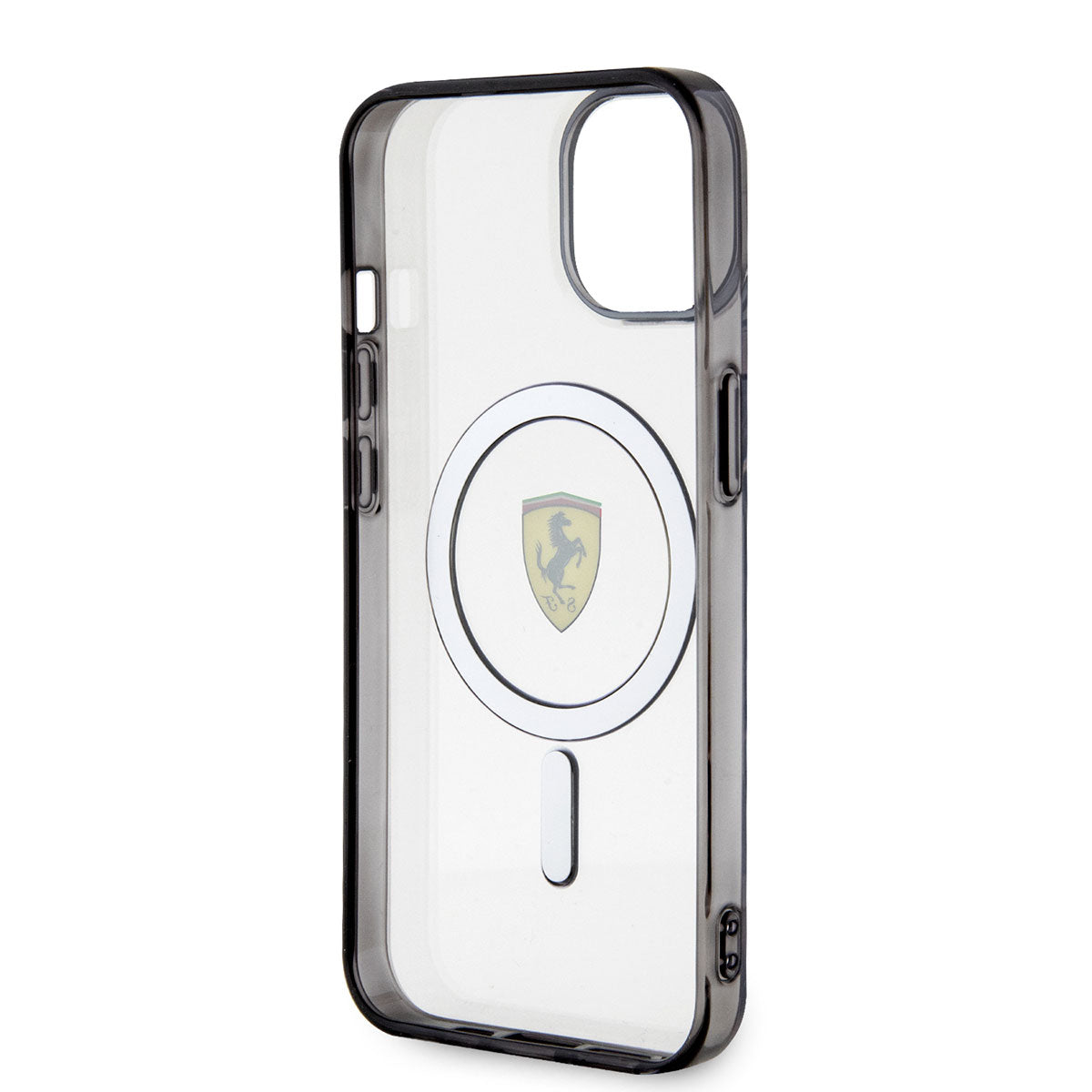 Apple iPhone 14 Kılıf Ferrari M-safe Şarj Özellikli Transparan Dizayn Kapak Renksiz