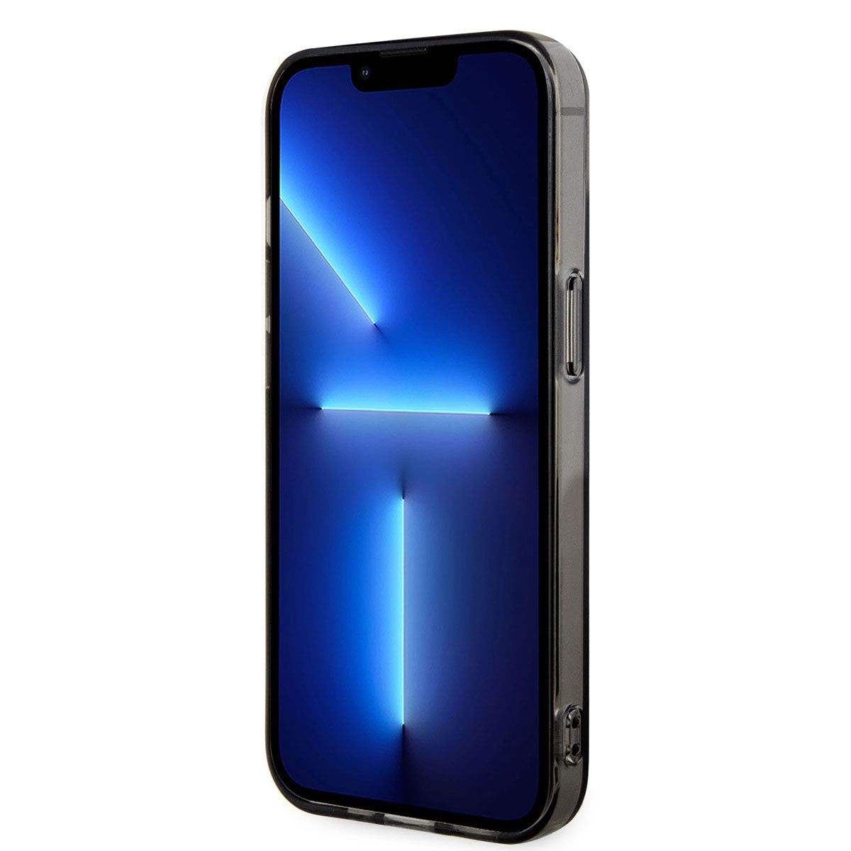 Apple iPhone 14 Kılıf Ferrari M-safe Şarj Özellikli Yarı Transparan Dizayn Kapak Siyah