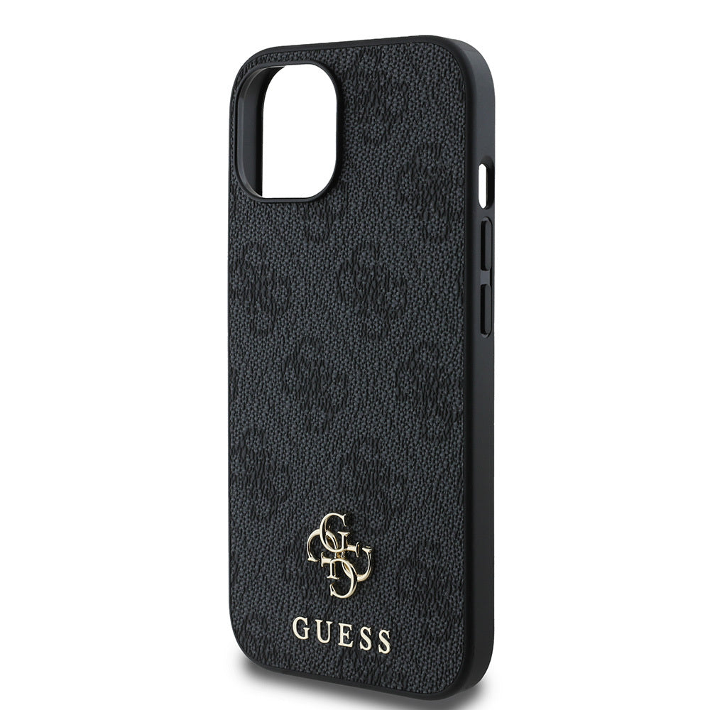 Apple iPhone 14 Kılıf Guess Orjinal Lisanslı M-safe Şarj Özellikli Small 4G Classic Kapak Kahverengi