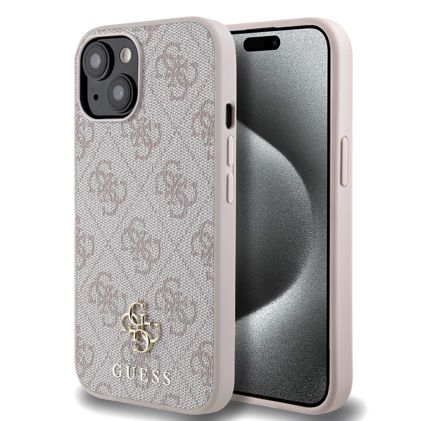 Apple iPhone 14 Kılıf Guess Orjinal Lisanslı M-safe Şarj Özellikli Small 4G Classic Kapak Pembe