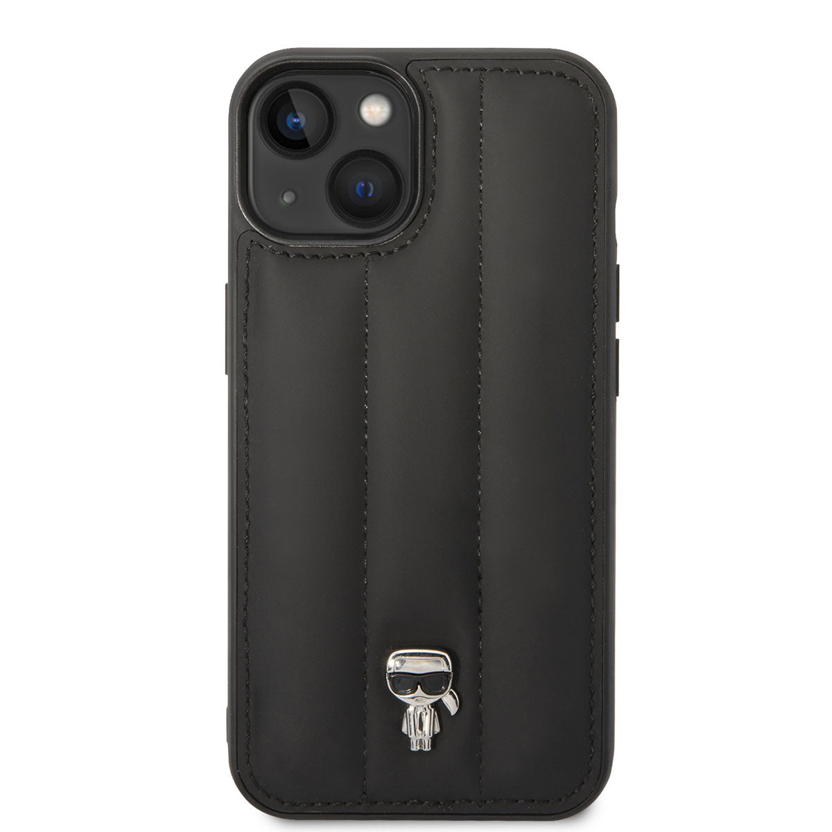 Apple iPhone 14 Kılıf Karl Lagerfeld Nylon Puffy Airbag Karl Dizayn Kapak Siyah