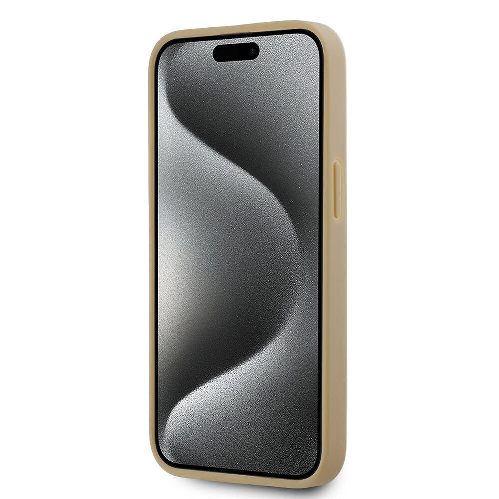 Apple iPhone 14 Kılıf Karl Lagerfeld Orjinal Lisanslı M-safe Şarj Özellikli KL Yazılı Hot Stamp Kapak Siyah