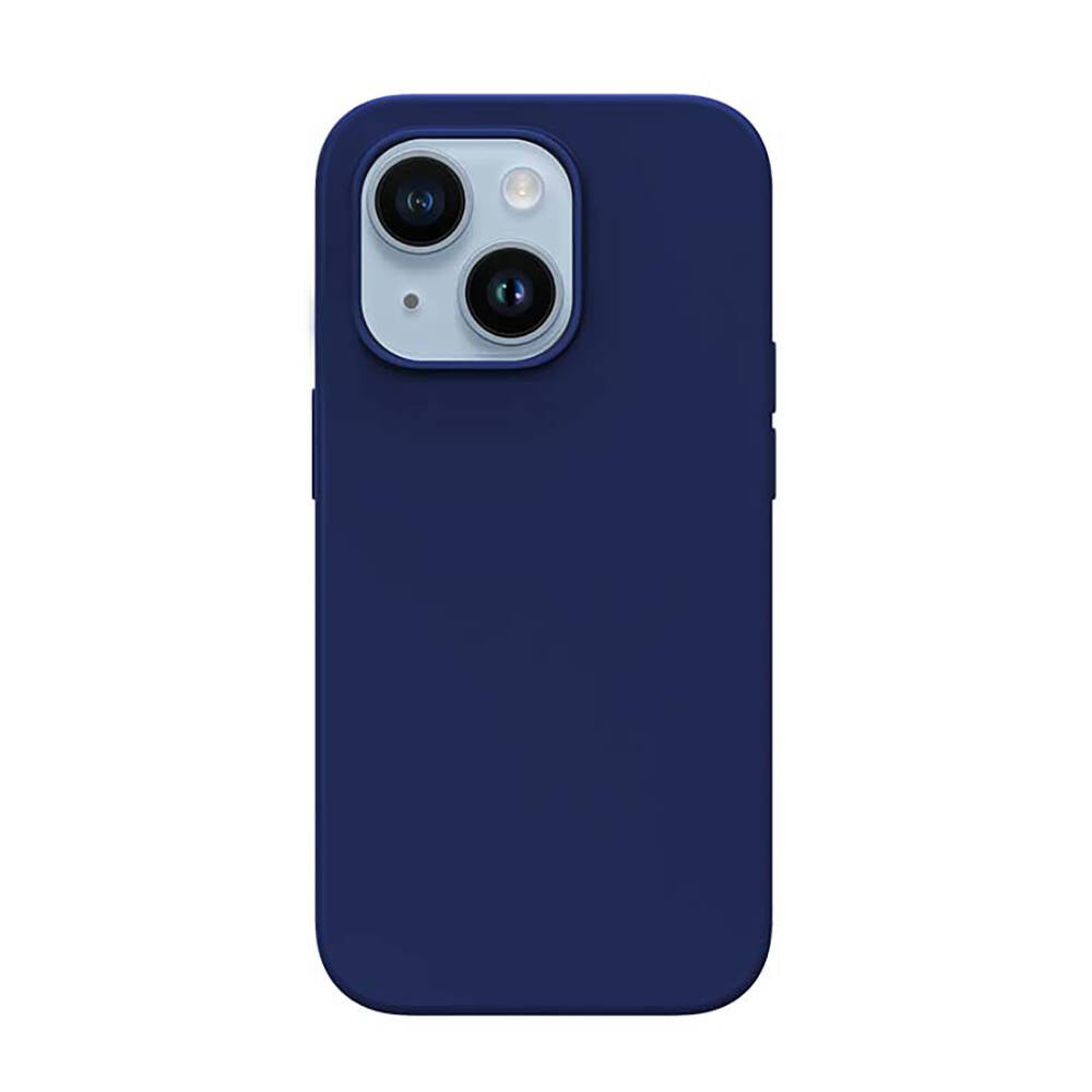 Apple iPhone 14 Kılıf M-safe Şarj Özellikli Liquid Silikon Recci Mousse Serisi Kapak Siyah