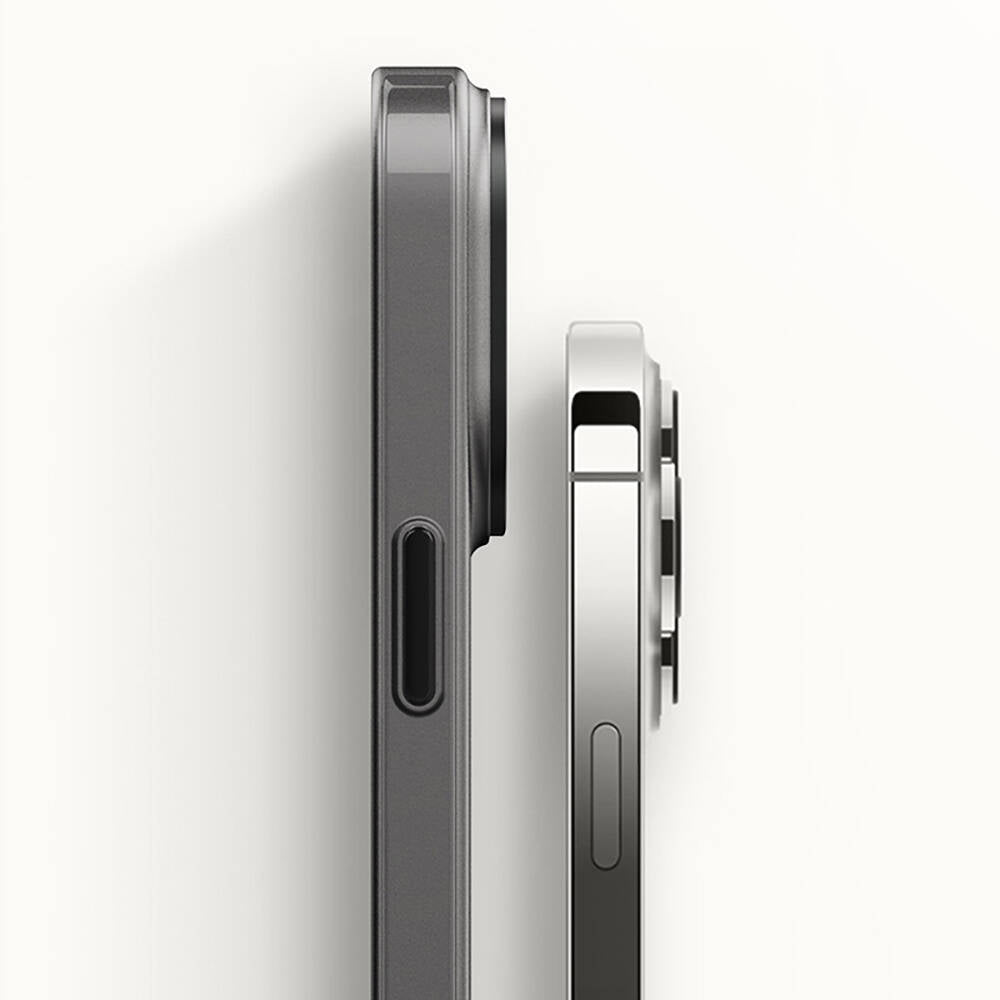 Apple iPhone 14 Kılıf Metal Kamera Çerçeveli Recci Glaze Serisi Kapak Siyah