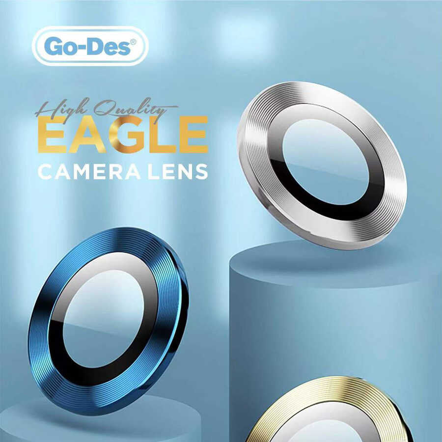 Apple iPhone 14 Plus Go Des Eagle Kamera Lens Koruyucu Koyu Yeşil