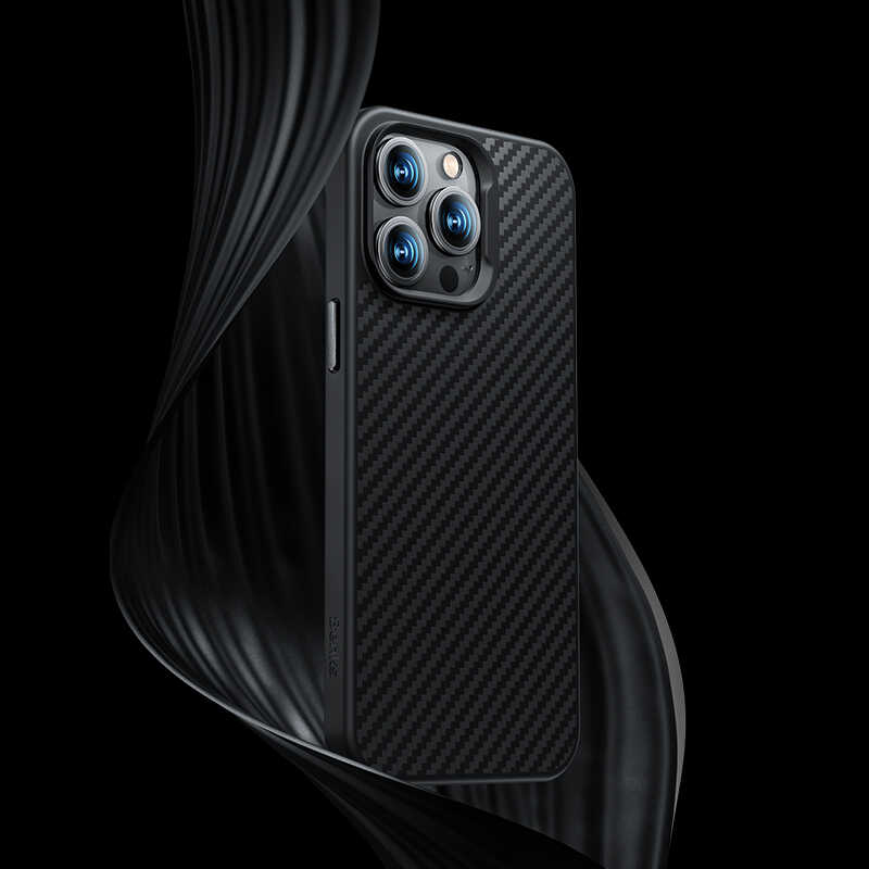 Apple iPhone 14 Plus Kılıf Karbon Fiber Benks Civilian Aramid Protective Kapak Siyah