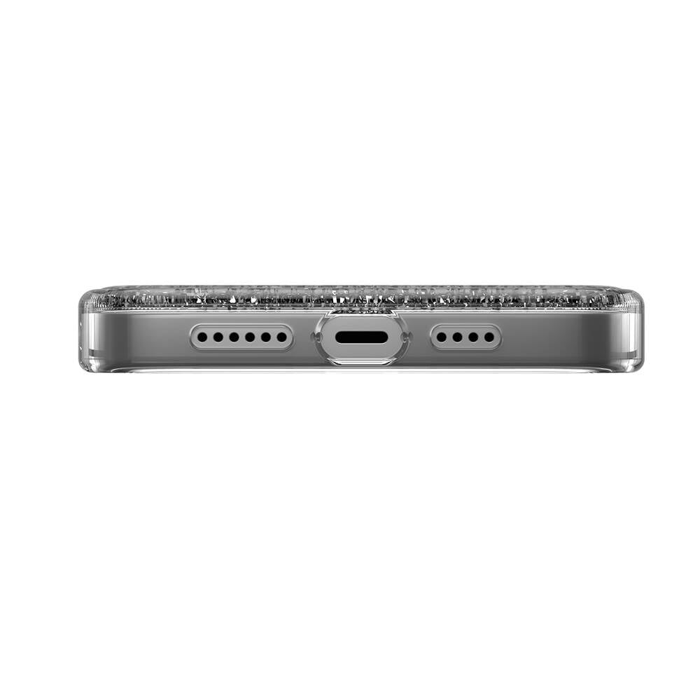 Apple iPhone 14 Plus Kılıf M-safe Şarj Özellikli Parlayan Simli Şeffaf Lisanslı Switcheasy Starfield-M Kapak Mavi