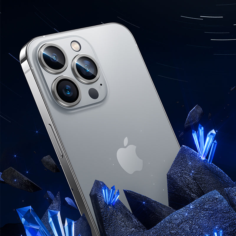 Apple iPhone 14 Pro Benks DR Safir Kamera Lens Koruyucu Derin Mor