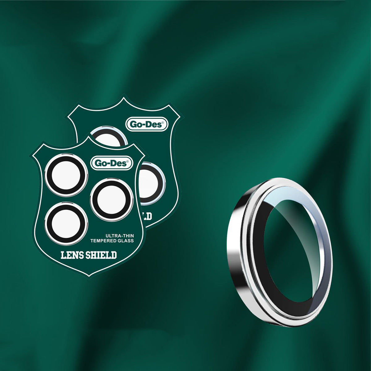Apple iPhone 14 Pro Go Des CL-10 Kamera Lens Koruyucu Gümüş
