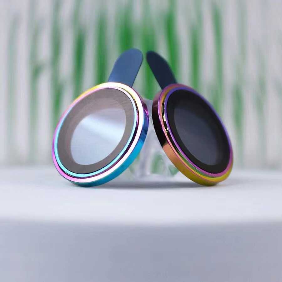 Apple iPhone 14 Pro Go Des Eagle Kamera Lens Koruyucu Mor