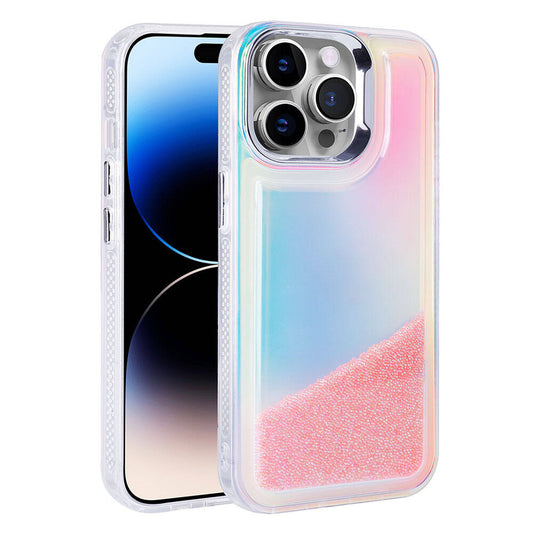 Apple iPhone 14 Pro Kılıf Airbagli Renkli Arka Yüzey Boncuk Tasarımlı Zore Kumul Kapak