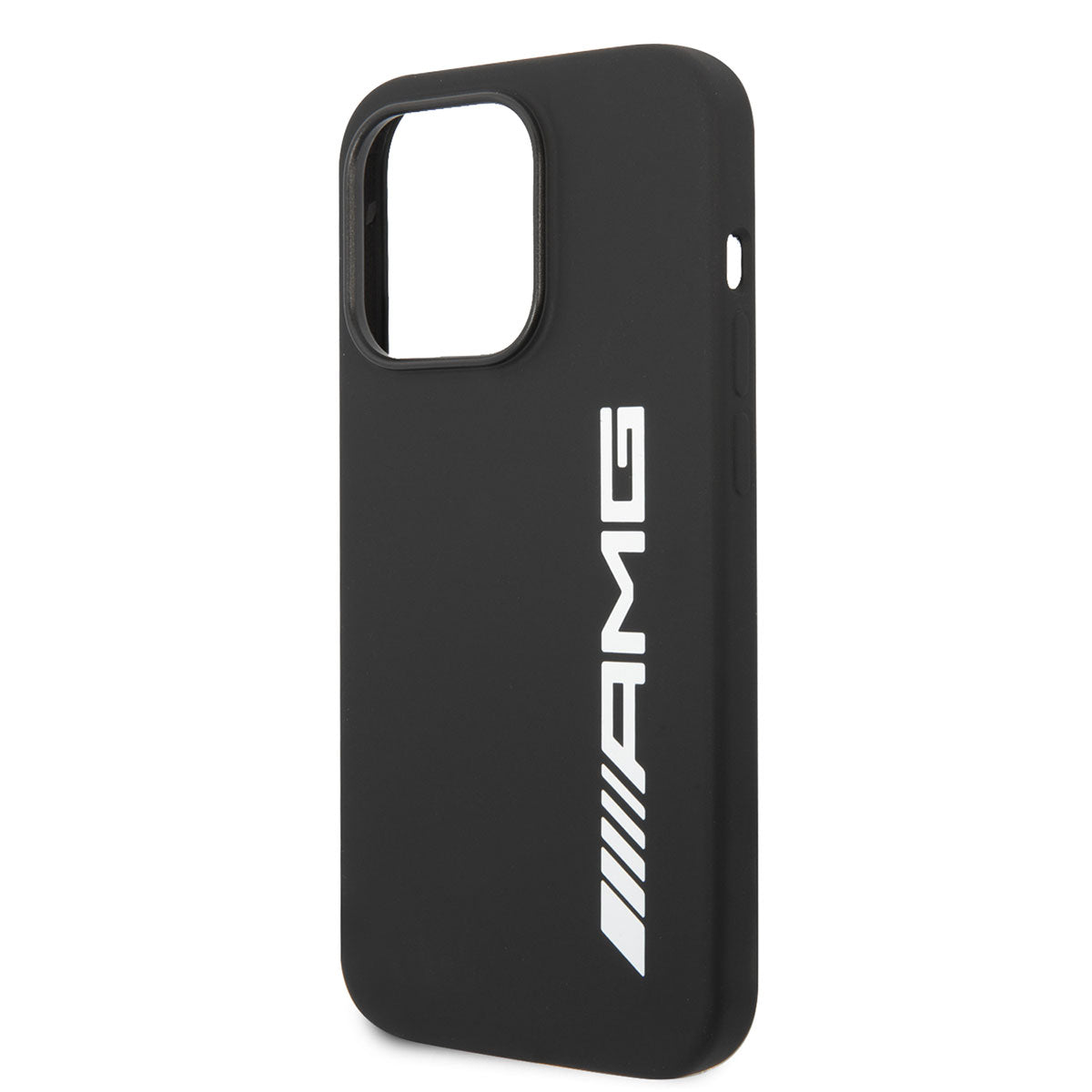 Apple iPhone 14 Pro Kılıf AMG M-safe Şarj Özellikli Büyük Logo Dizayn Kapak Siyah