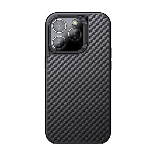 Apple iPhone 14 Pro Kılıf Aramid Karbon Fiber M-safe Özellikli Wlons Radison Kapak