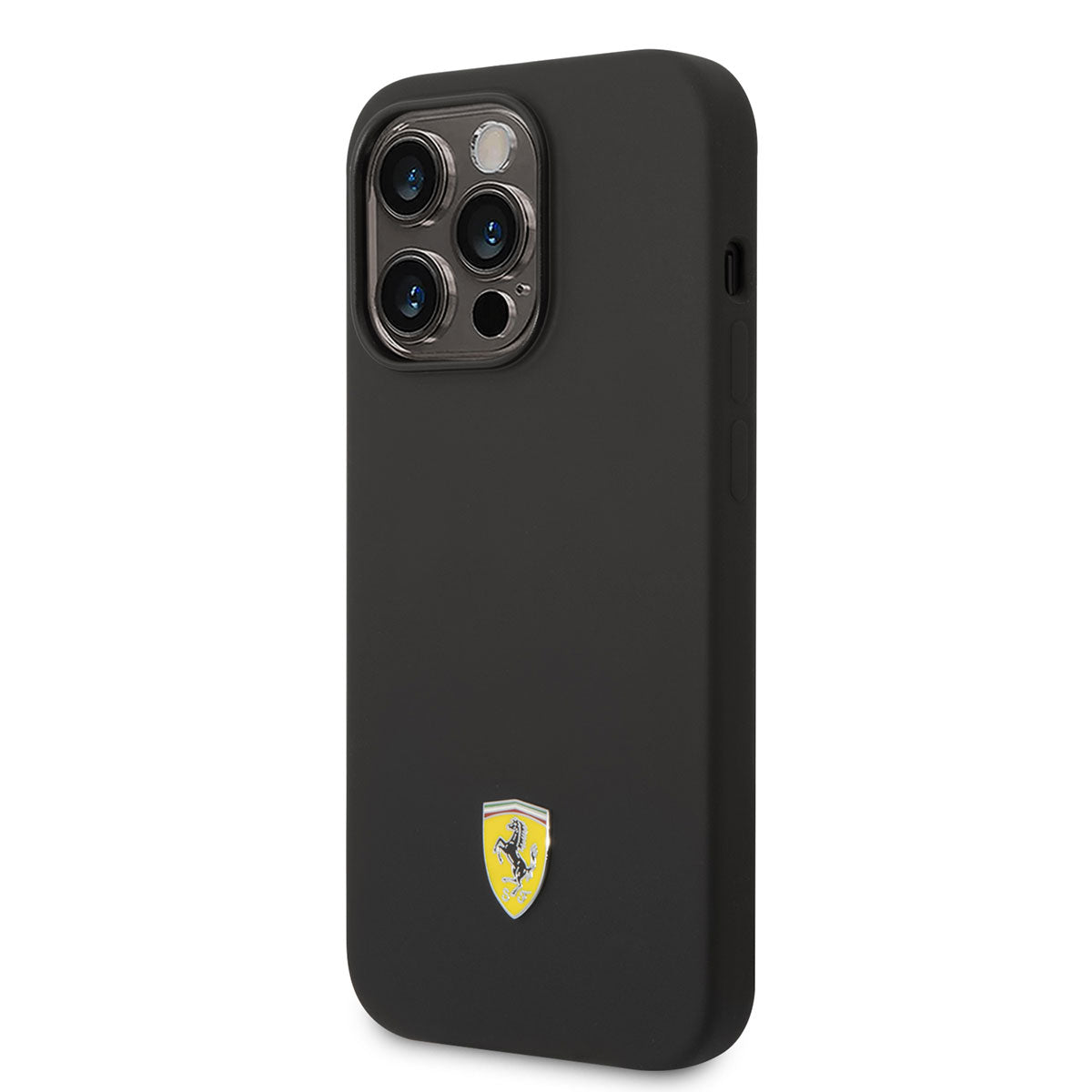 Apple iPhone 14 Pro Kılıf Ferrari M-safe Şarj Özellikli Silikon Metal Logo Dizayn Kapak Kırmızı