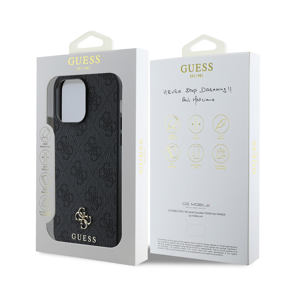 Apple iPhone 14 Pro Kılıf Guess Orjinal Lisanslı M-safe Şarj Özellikli Small 4G Classic Kapak Pembe