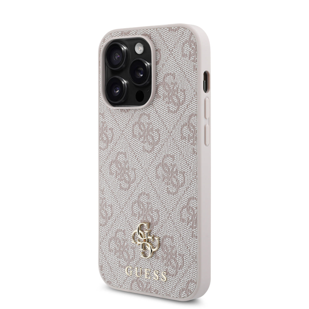 Apple iPhone 14 Pro Kılıf Guess Orjinal Lisanslı M-safe Şarj Özellikli Small 4G Classic Kapak Pembe