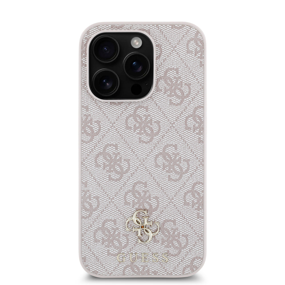 Apple iPhone 14 Pro Kılıf Guess Orjinal Lisanslı M-safe Şarj Özellikli Small 4G Classic Kapak Pembe