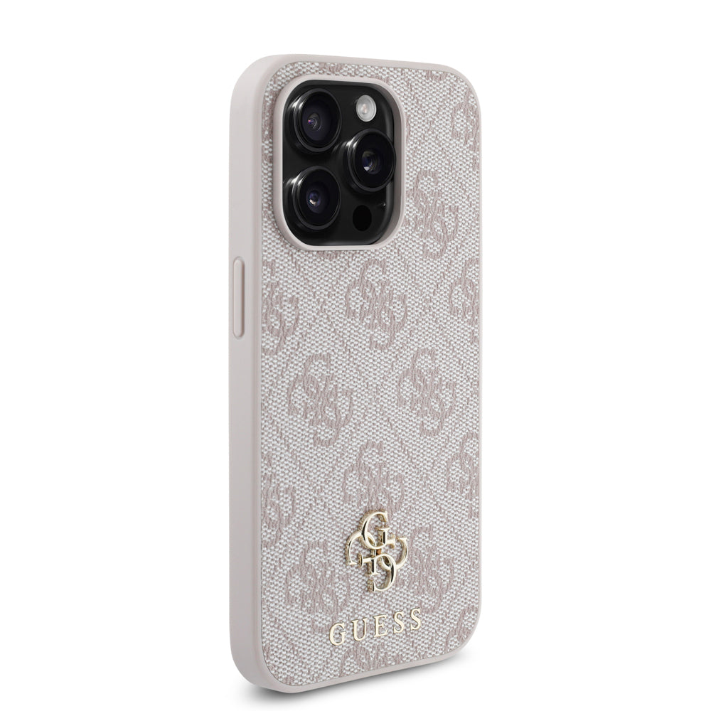 Apple iPhone 14 Pro Kılıf Guess Orjinal Lisanslı M-safe Şarj Özellikli Small 4G Classic Kapak Pembe