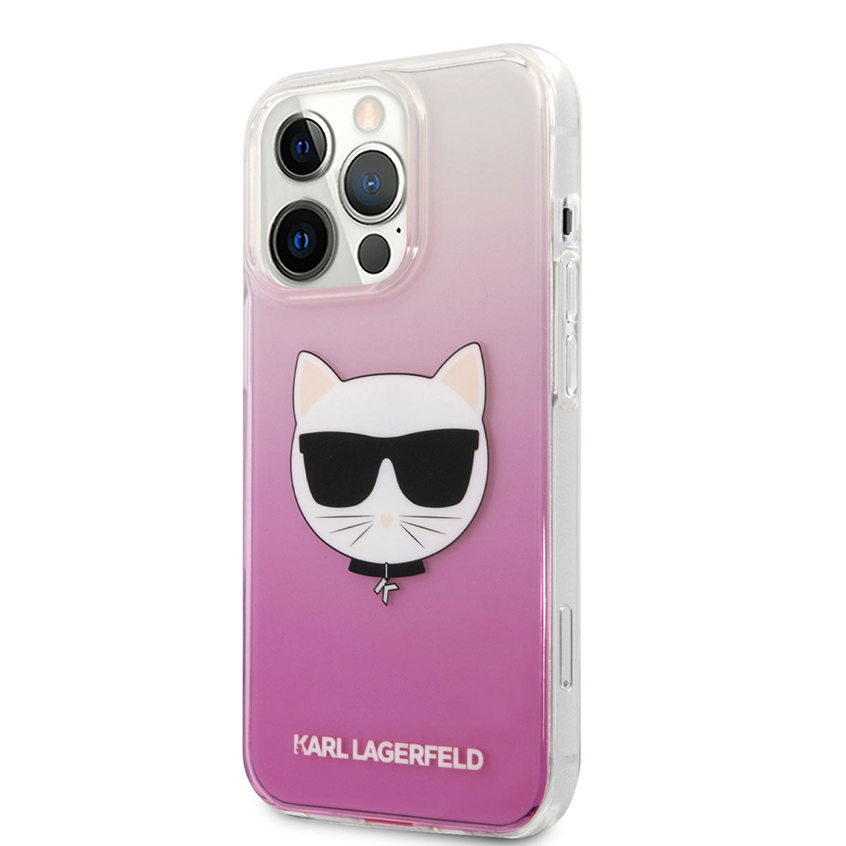 Apple iPhone 14 Pro Kılıf Karl Lagerfeld Sert TPU Choupette Dizayn Kapak Pembe