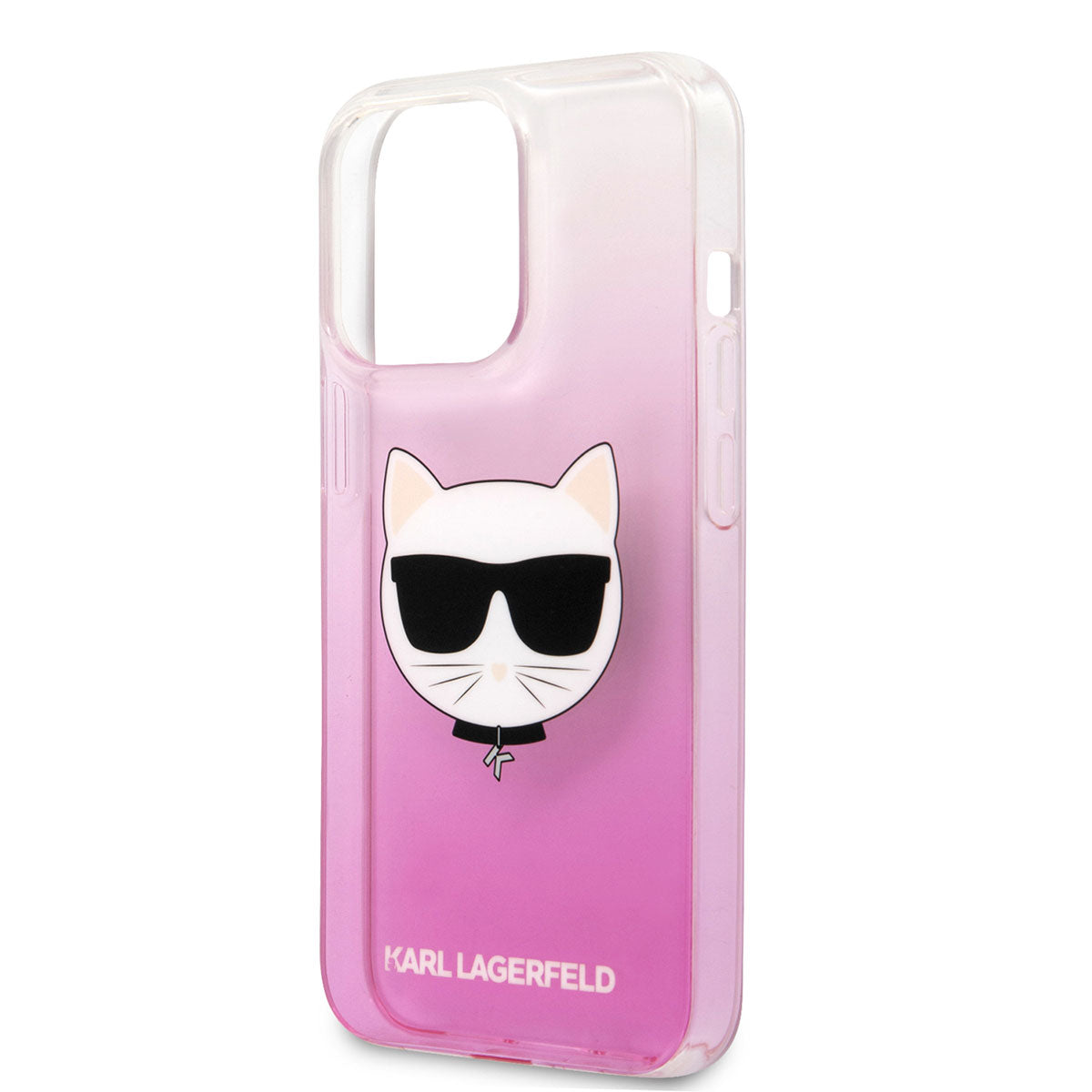 Apple iPhone 14 Pro Kılıf Karl Lagerfeld Sert TPU Choupette Dizayn Kapak Pembe