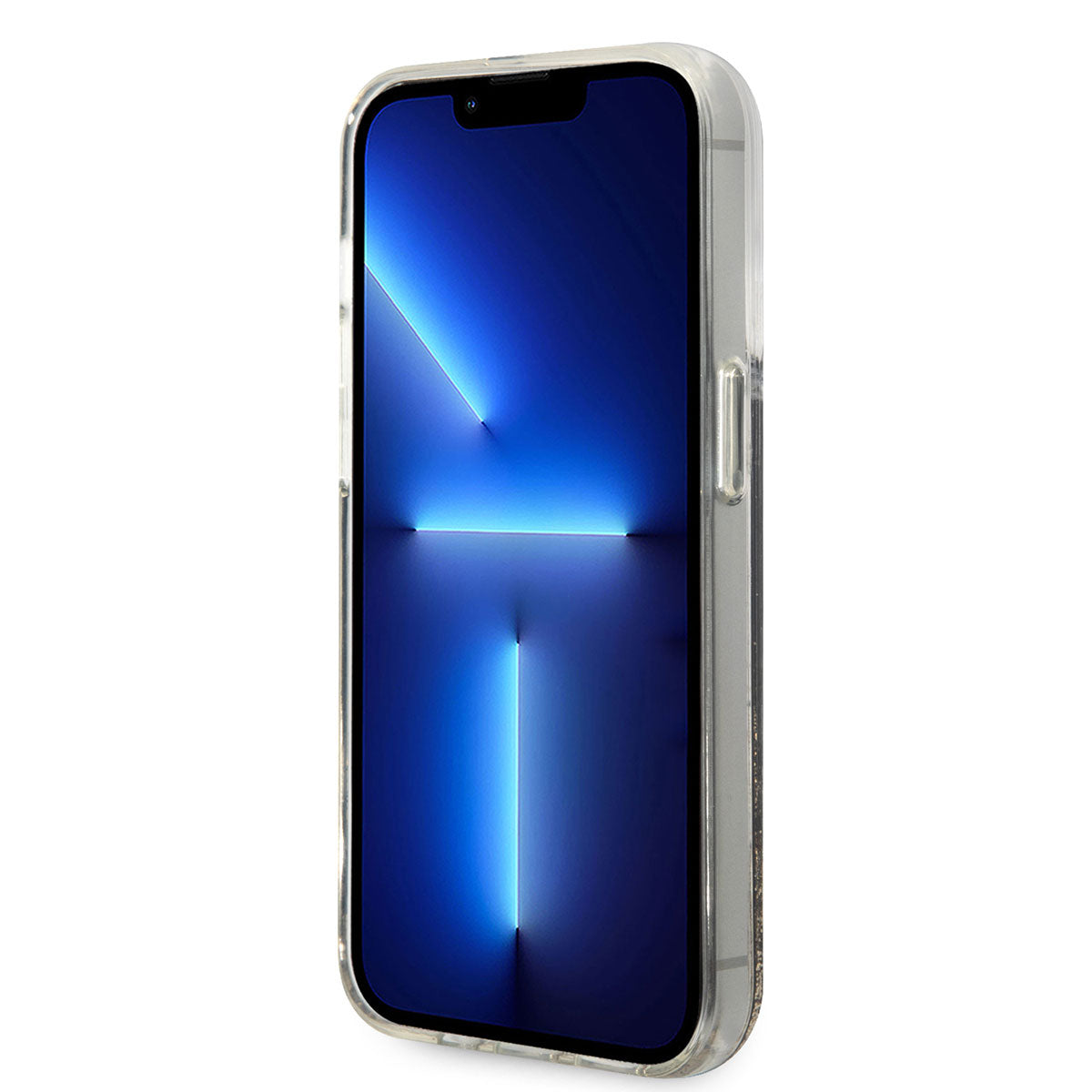 Apple iPhone 14 Pro Kılıf Karl Lagerfeld Sıvılı Simli Gatsby Dizayn Kapak Siyah