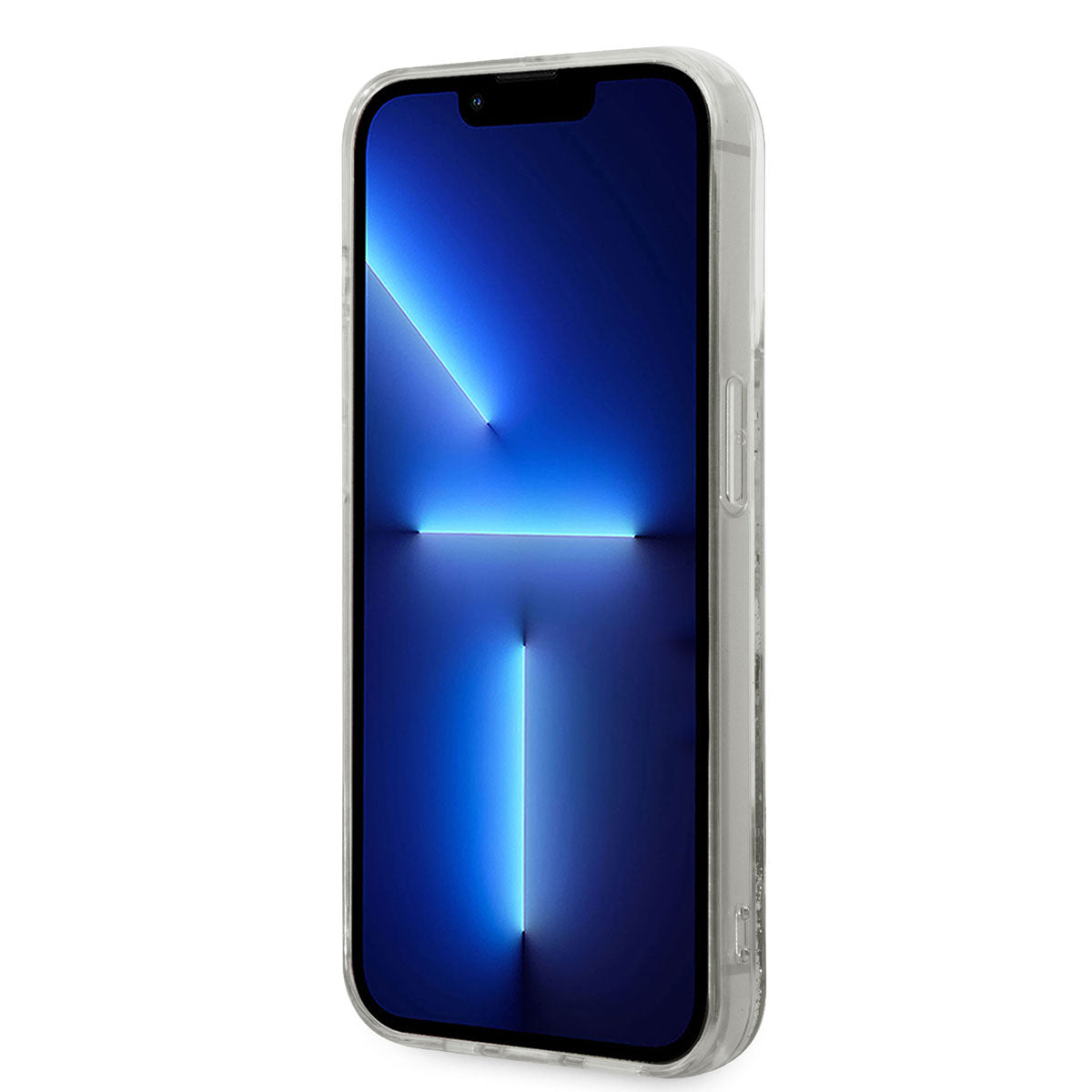 Apple iPhone 14 Pro Kılıf Karl Lagerfeld Sıvılı Simli K&C Head Dizayn Kapak Gold